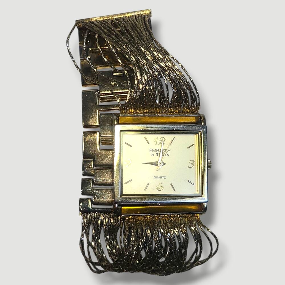 Embassy By Gruen Ladies Watch Quartz Gold Tone‎ New Battery Women's